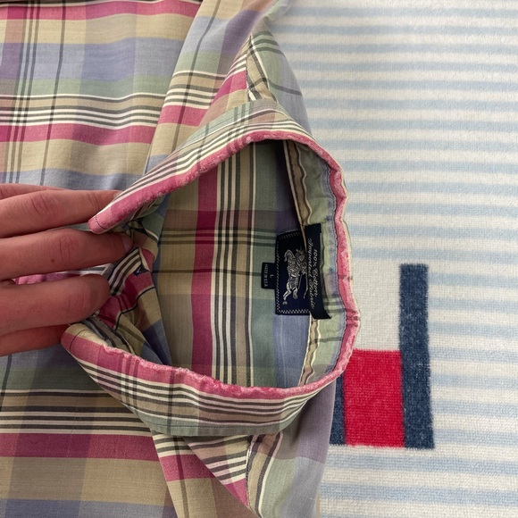 Vintage Burberry Plaid short sleeve button down shirt - Picture 8 of 10